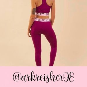NWOT GYM SHARK LEGGINGS PINK FIT SEAMLESS LEGGINGS